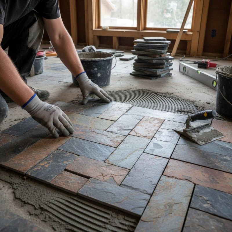 Slate Floor Installation in Wilmington, NC