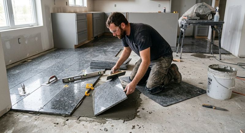 Granite Floor Installation in Olathe, KS