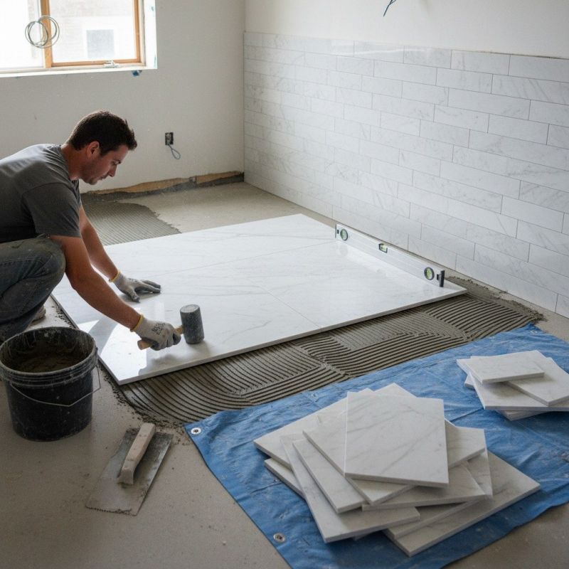 Marble Tile Floor Installation in Kansas City, KS