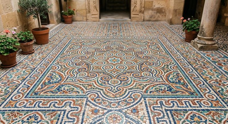 Mosaic Tile Floor Installation in Frederick, MD