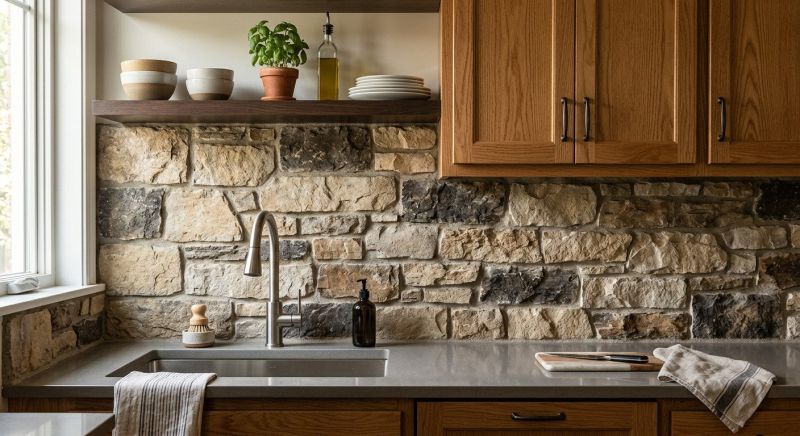 Stone Backsplash Installation in Wilmington, NC