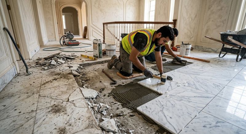 Stone Floor Installation in Alpharetta, GA