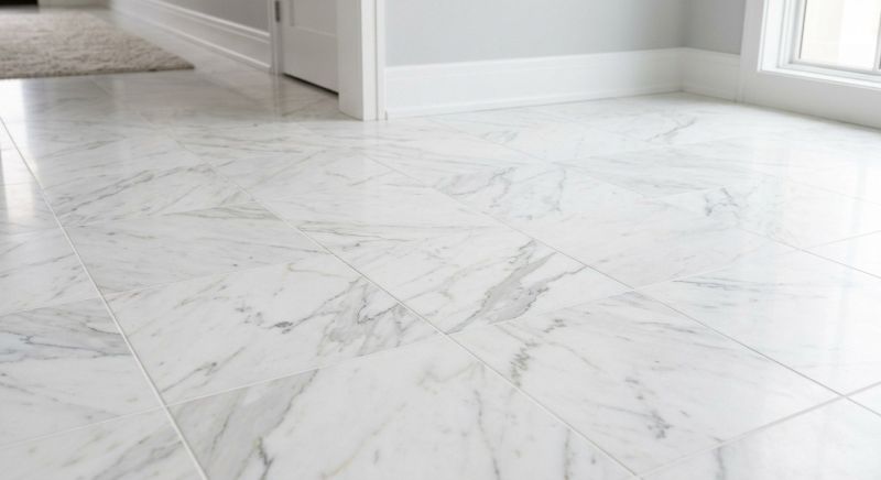 White Marble Tile Installation in Overland Park, KS