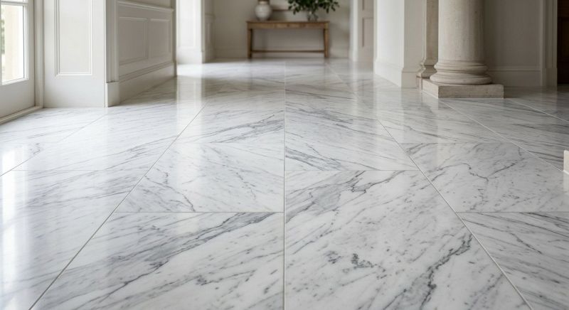 White Marble Tile Installation in Kansas City, KS